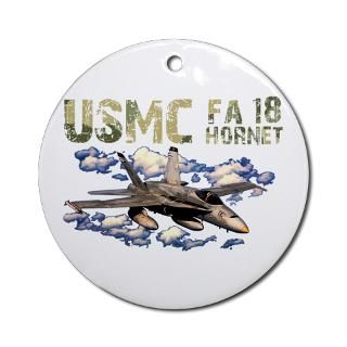 USMC F/A 18 Hornet Ornament (Round) for $12.50