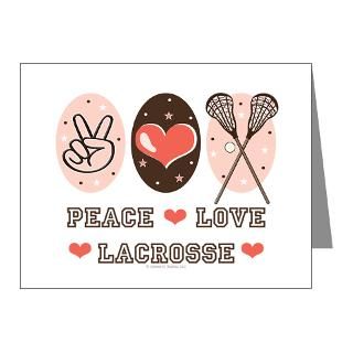 Gifts  Ball Note Cards  Peace Love Lacrosse Note Cards (Pk of 20