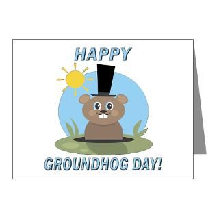  Animal Note Cards  HAPPY GROUNDHOG DAY Note Cards (Pk of 20