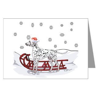 Greeting Cards  Sledding Dalmatian Greeting Cards (Pk of 20