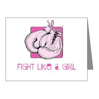 Breast Cancer Note Cards  FIGHT LIKE A GIRL Note Cards (Pk of 20