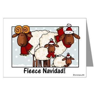 Christmas Greeting Cards  fleece navidad Greeting Cards (Pk of 20