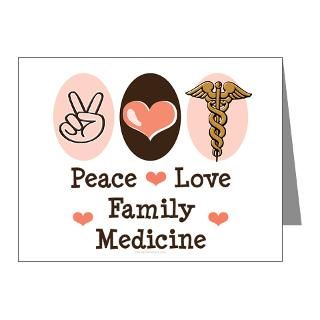 Peace Love Family Medicine Note Cards (Pk of 20) by chrissyhstudios