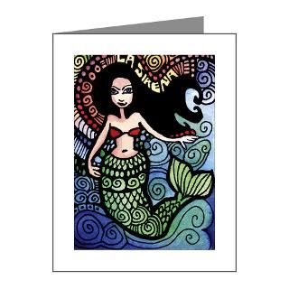 Art Note Cards  Loteria   La Sirena / Mermaid Note Cards (Pk of 20