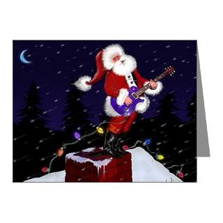  Baby Note Cards  Santa Playing Guitar Note Cards (Pk of 20