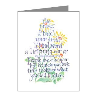 Calligraphy Note Cards  Impact of a Touch Note Cards (Pk of 20