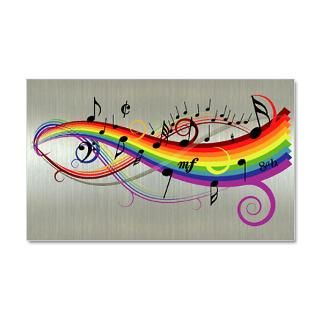Wall Decals  Mixed color musical notes 2 38.5 x 24.5 Wall Peel