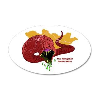 Cryptid Gifts  Cryptid Wall Decals  Mongolian Death Worm 22x14