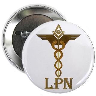 Caduceus Gifts  Caduceus Buttons  Masonic LPN Symbol 2.25 Button
