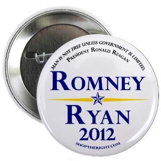 2012 Gifts  2012 Buttons  Romney Ryan & Reagan 2.25 Button