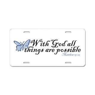 Butterfly Car Accessories  Matthew 1926 Aluminum License Plate