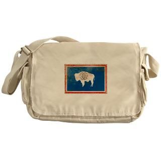 Vintage Wyoming Flag Messenger Bag for $37.50