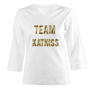 Team Katniss (Gold) Womens Long Sleeve Shirt (3/4 Sleeve) by eric