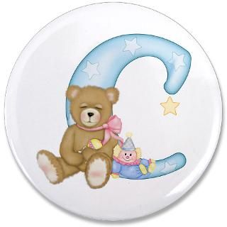 Alphabet Gifts  Alphabet Buttons  Teddy Alphabet C Blue 3.5