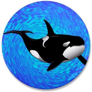 Alaska Gifts  Alaska Buttons  THE ORCA SIGHT 3.5 Button