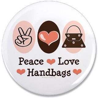 Attitude Gifts  Attitude Buttons  Peace Love Handbags Purse 3.5