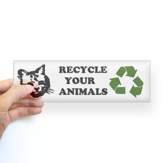 Recycle Your Animals Stickers  Car Bumper Stickers, Decals