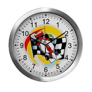 Formula One Race Car/Checkered Flag Wall Clock for $42.50