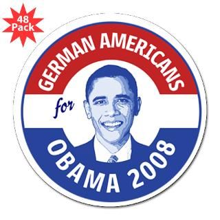 German Americans for Obama 3 Lapel Sticker (48 pk