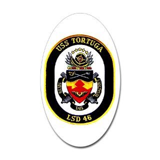 USS Tortuga LSD 46 Oval Sticker for