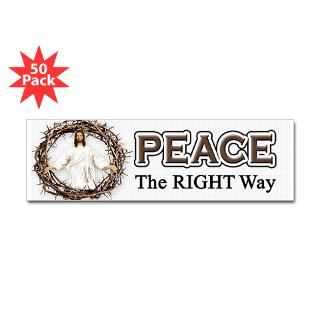 Peace Sign / Jesus Bumper Sticker (50 pk)