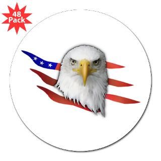  American Eagle 3 Lapel Sticker (48 pk
