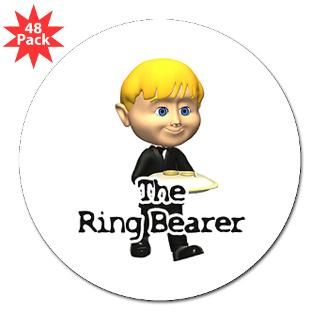 The Ring Bearer 3 Lapel Sticker (48 pk)