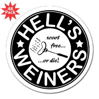 Hells Weiners 3 Lapel Sticker (48 pk) for $30.00