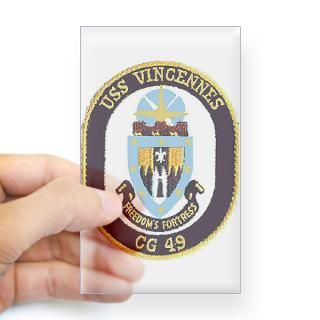 USS Vincennes CG 49 Rectangle Decal for $4.25