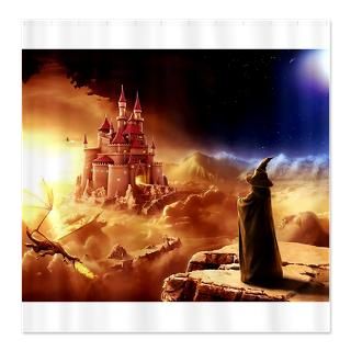 Castle Shower Curtains  Custom Themed Castle Bath Curtains