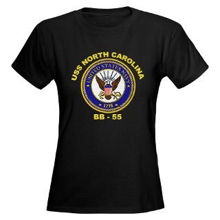  USS North Carolina BB 55 Womens Dark T Shirt