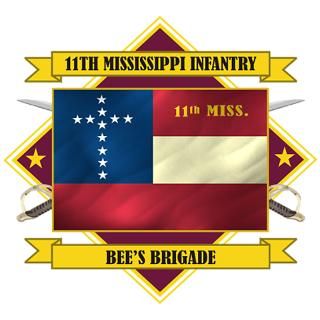 11th Mississippi Inf (Flag 5.1).png Iron On for $12.50