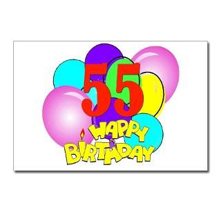 55th Birthday Postcards (Package of 8) for $9.50