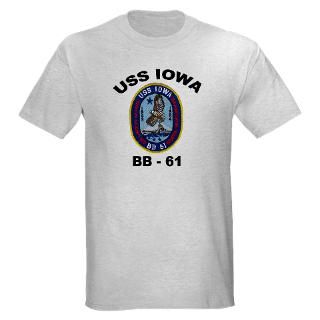 16 Inch T shirts  USS Iowa 61 Ash Grey T Shirt