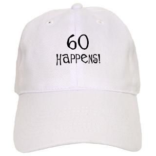 60 Gifts  60 Hats & Caps  60th birthday gifts 60 happens Baseball