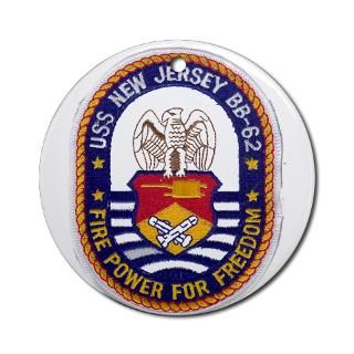 USS New Jersey BB 62 Ornament (Round) for $12.50
