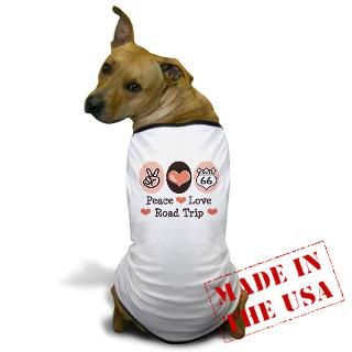 Peace Love Route 66 Road Trip Dog T Shirt for $19.50