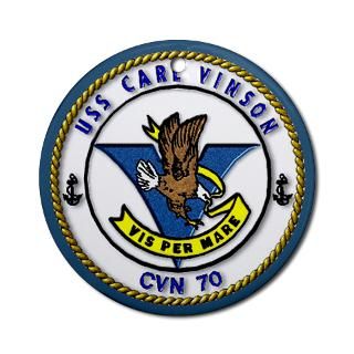 Aircraft Carrier Home Decor  USS Carl Vinson CVN 70 Ornament (Round
