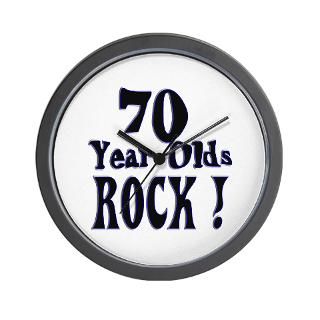 70 Year Olds Rock Wall Clock for $18.00