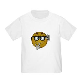 Smiley Face Nerd Toddler T Shirt