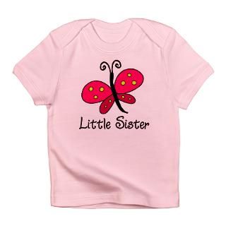 Baby Gifts  Baby T shirts  Butterfly Lil Sis Infant T Shirt