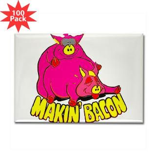 Makin Bacon Rectangle Magnet (100 pack)