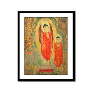 elephant and buddha on lotus flower framed print $ 78 88