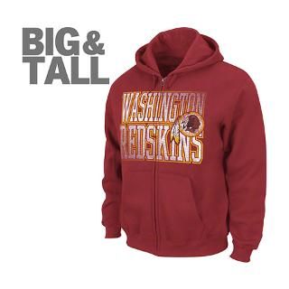 Washington Redskins Big and Tall Touchback Full Zip Hooded Sweatshirt