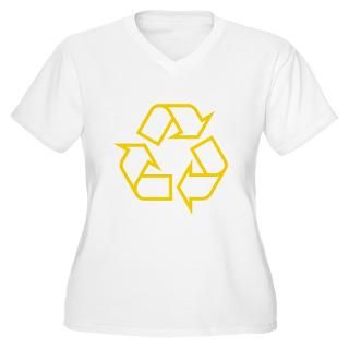 yellow recycle women s plus size v neck t shirt $ 27 77