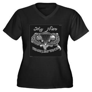 82nd Airborne Womens Plus Size V Neck Dark T Shir