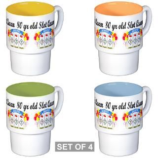 80 yr old slot queen coffee cups