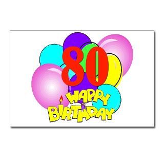 80th Birthday Postcards (Package of 8) for $9.50