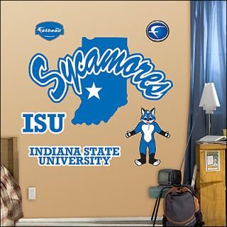 indiana state sycamores logo fathead wall graphic $ 89 99