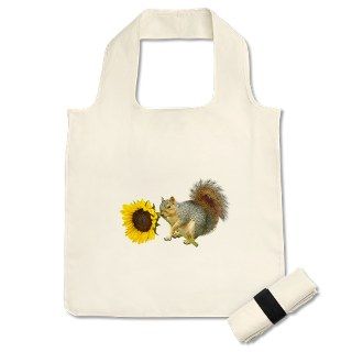 Flower Gifts  Flower Bags  Squirrel with Sunflower Reusable